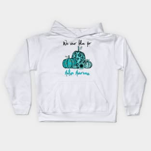 We Wear Blue For Autism Awareness Pumpkin Halloween Gift Kids Hoodie